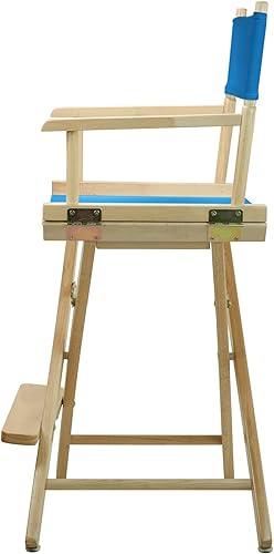 Miniatura 5 de Casual Home 220-00/021-27 - Silla de director de 24 in, marco natural, con lona color turquesa, altura de mostrador