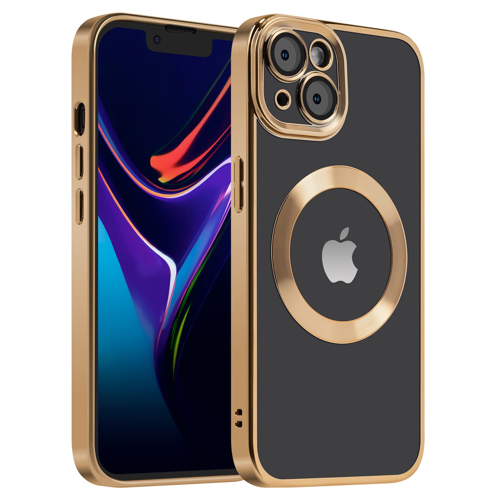 iPhone14 ケース MagSafe対応 2023新型 iPhone 14用 ケース耐衝撃 米軍MIL規格 アイフォン14用 指紋防止 黄変なし 耐久性 iPhone 14 カバー 磁気ケース6.1インチ ワイアレス充電対応 (ゴールド)