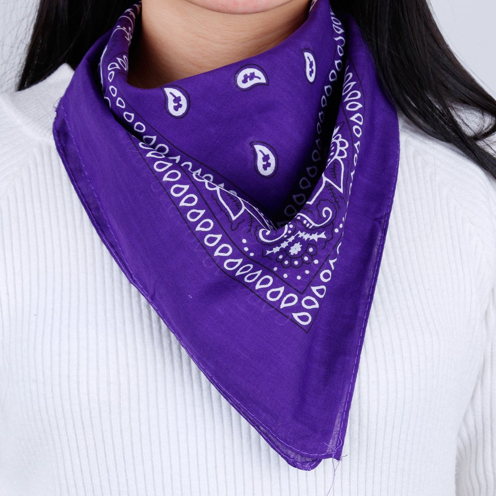 Anpro 12 bandanas pañuelos unisex algodón retro multicolor 55x55 cm