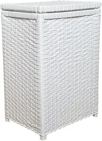 Cesto De Roupa Fibra Sintética Roupeiro 40x25x55 Branco