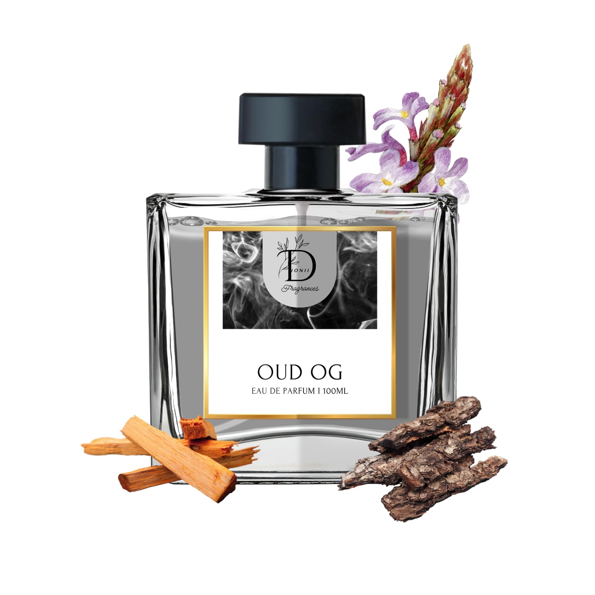 Dionii OUD O.G. Mens Eau De Parfum Perfume | Long Lasting Wood Fragrance With Oud Wood & Patchouli, 100 ML