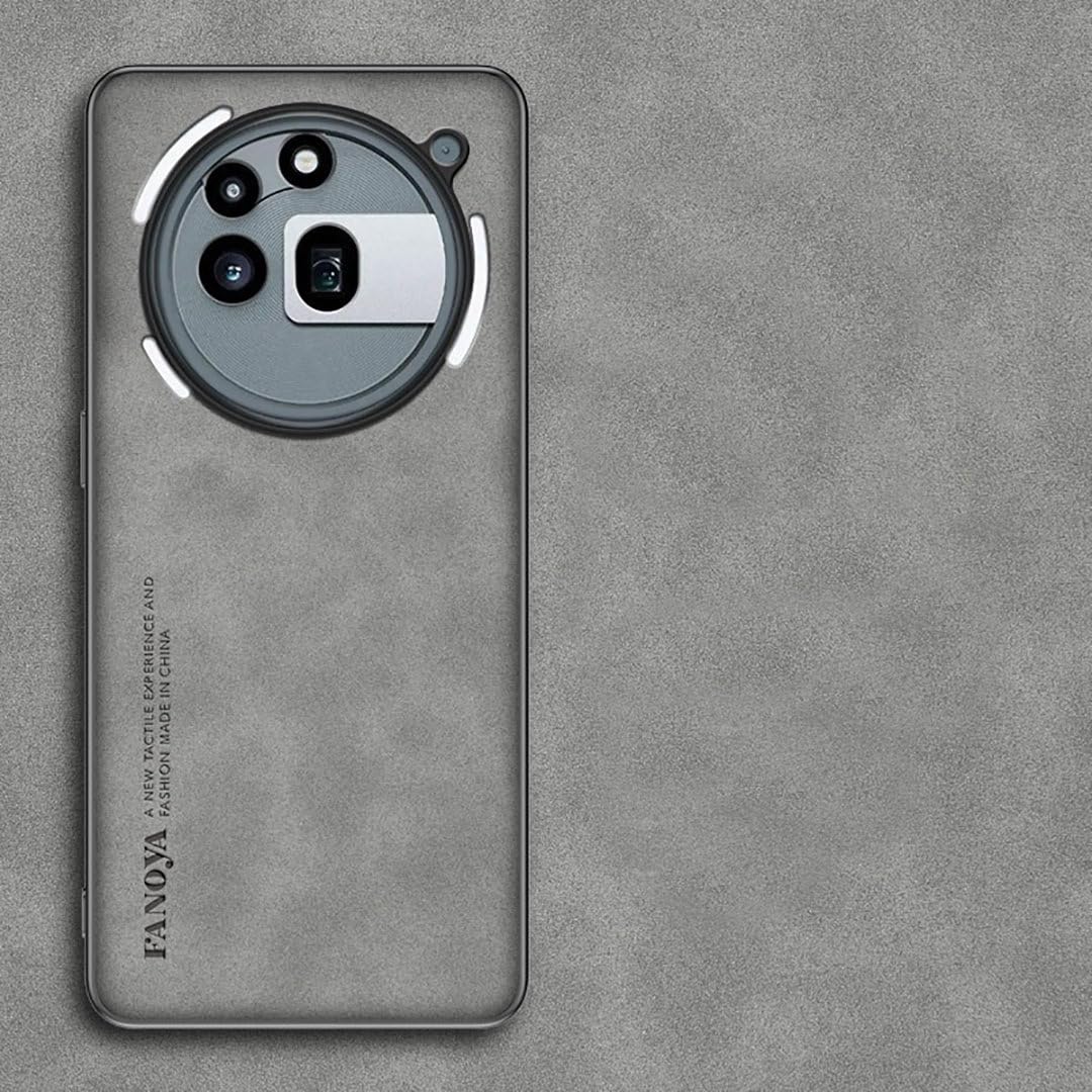 for Nothing Phone 3a Pro Case，[Raised Camera Lens Protector]，Imitation Sheepskin Leather，Premium Nothing Phone 3a+ Cover，Advanced Business Shockproof Protective Phone Case，Comfortable Touch，Gray Nothing Phone 3a Pro Gray