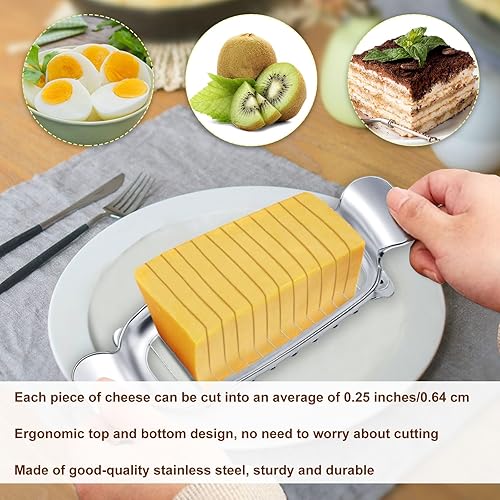 Miniatura 5 de Cortador de mantequilla y rallador de queso plano, triturador de queso de acero inoxidable, herramienta de mano, kit de cocina multiusos para tu