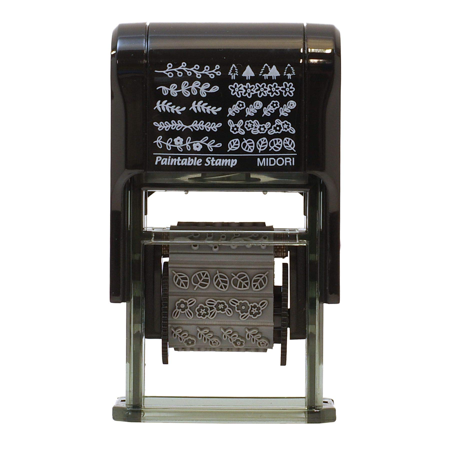 Midori 35443006 Rotating Stamp, Floral Pattern (35383006)