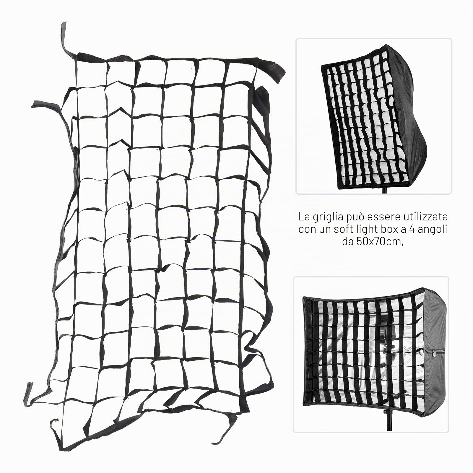50 x 70 cm Softbox Griglia Cellulare Mesh Nido d'ape Griglia Softbox Pieghevole honeycomb softbox grid per Fotografia Vista Studio Accessori