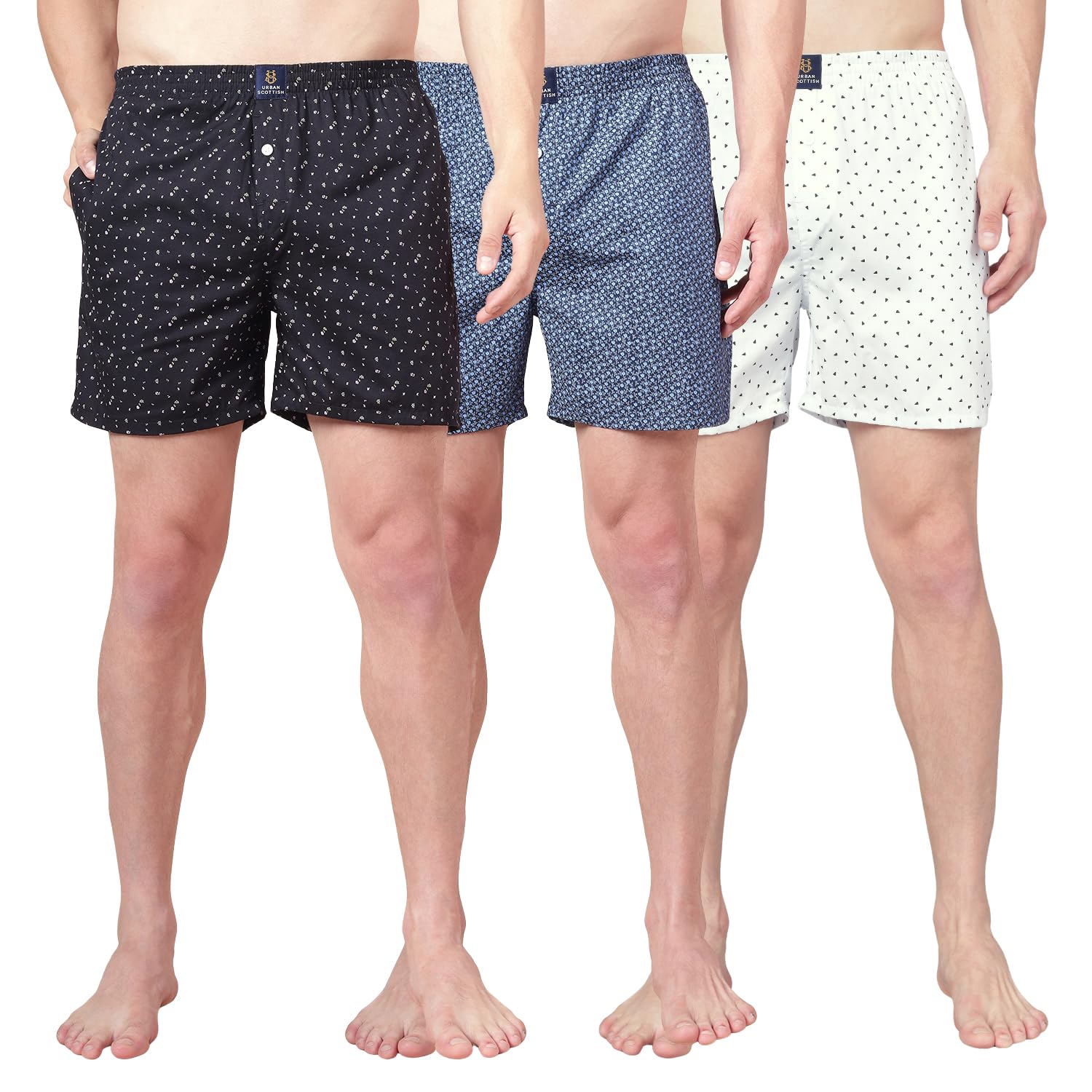 urban scottish Men's Cotton Printed Boxer with Side Pockets (Pack of 3)-picture-31