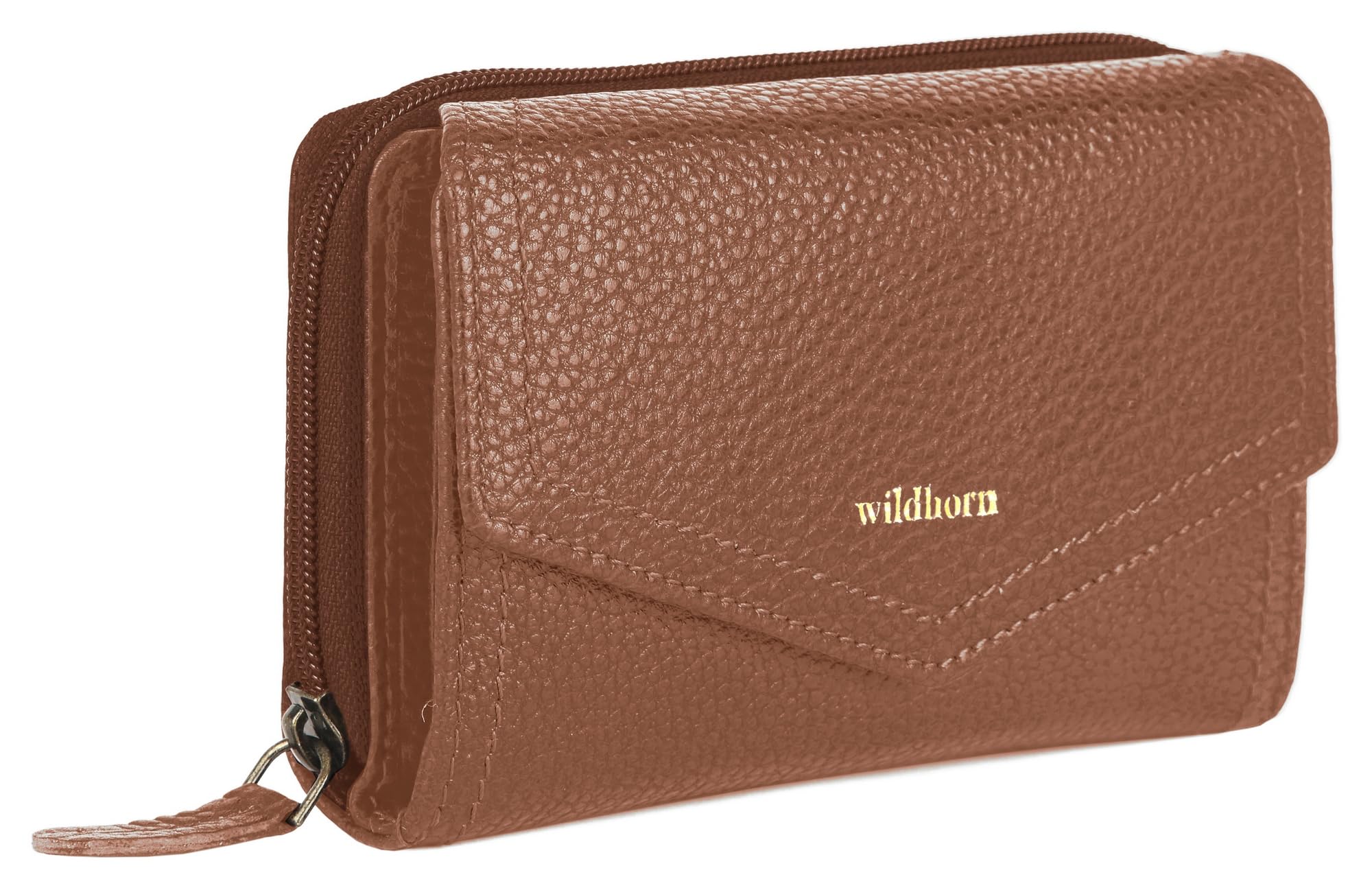 Genuine Leather Ladies Wallet – Elegant Women's Clutch Purse with 10 Card Slots, Perfect for Daily Use (Walnut)-image-11