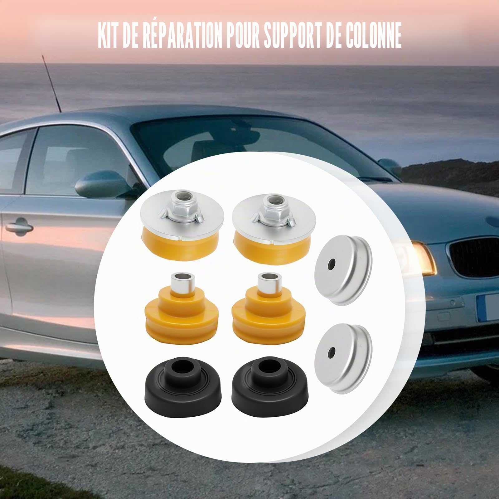 Hoypeyfiy 33506767010 Kit de réparation de roulement d'amortisseur arrière gauche et droit pour BMW Série 1 3 X1 E81 E82 E84 E87 E88 E90 E91 E92 E93