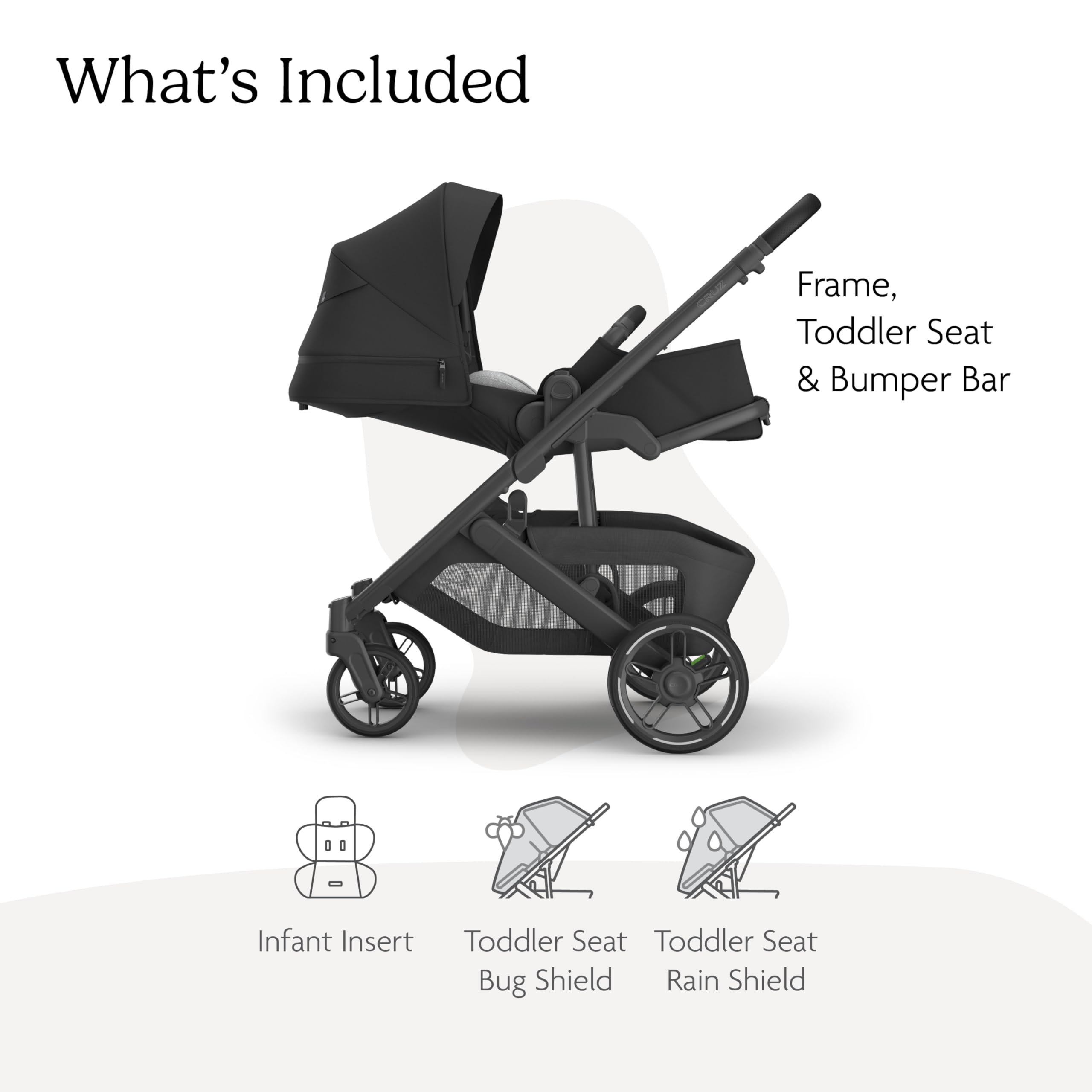 The UPPAbaby Cruz V3 in Jake (Charcoal), showcasing its reversible seat and robust carbon frame.