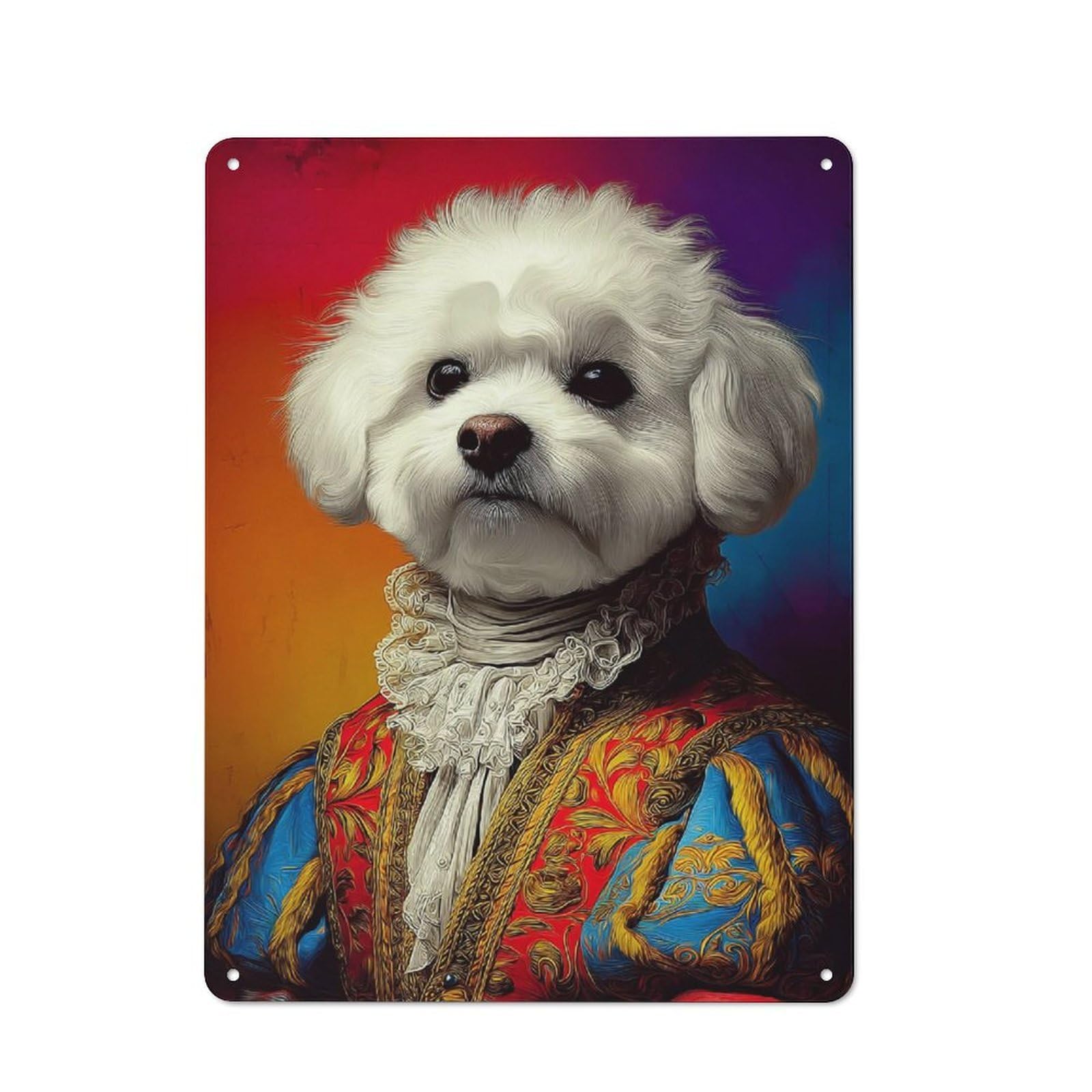 Retro Royal Canine Portrait Art Vintage Tin Sign 40x30cm, Cafe Wall Decor for Kitchen, Cafe, Pantry Or Dining Room