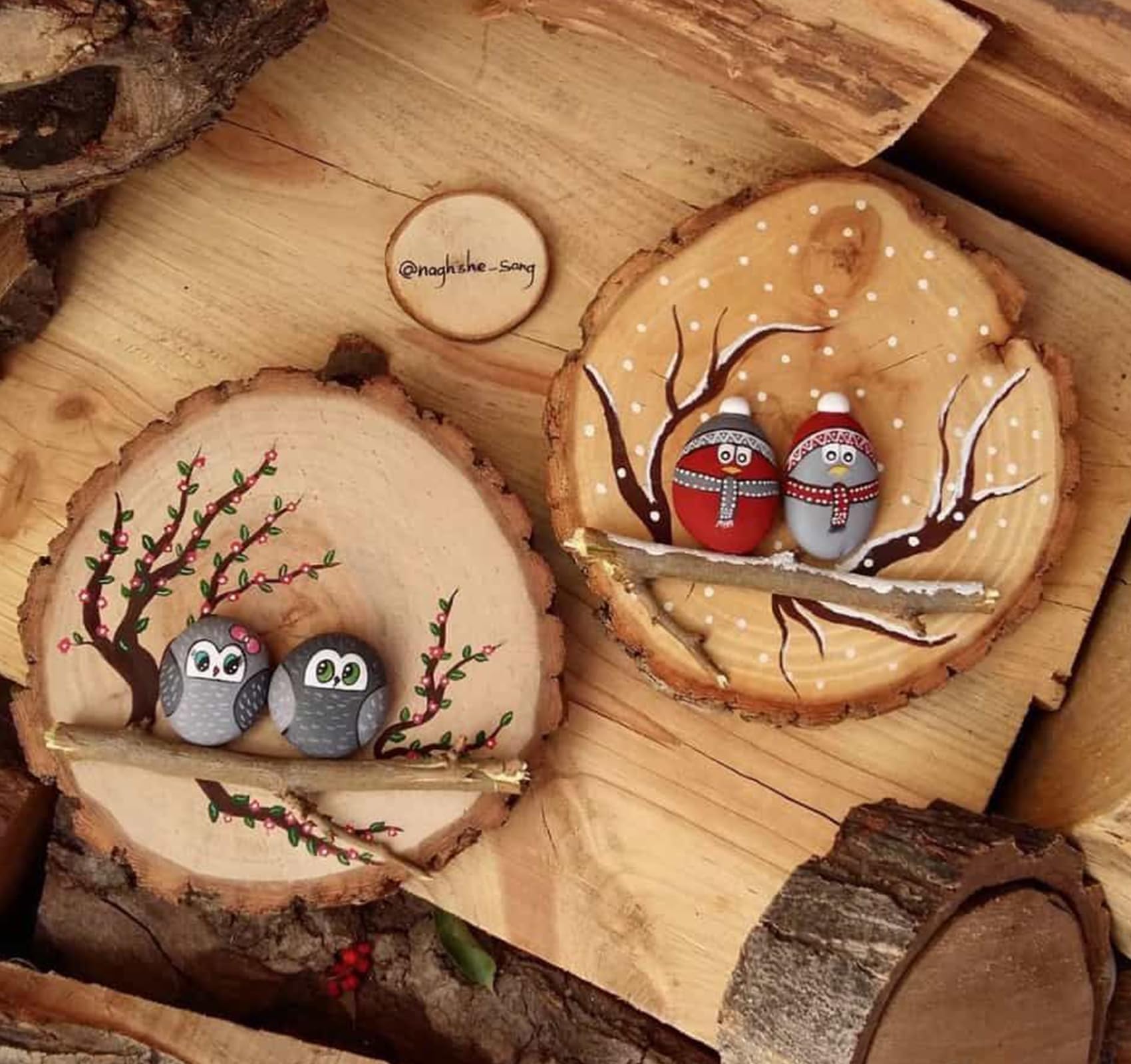 56 Stück Holzscheiben 16-17 cm Durchmesser mit Rinde, Runde Baumscheiben Deko aus Naturholz, 15 mm Dicke, Rustikale Holzscheiben für Kerzen, Tischdeko, Basteln & Wohnzimmer