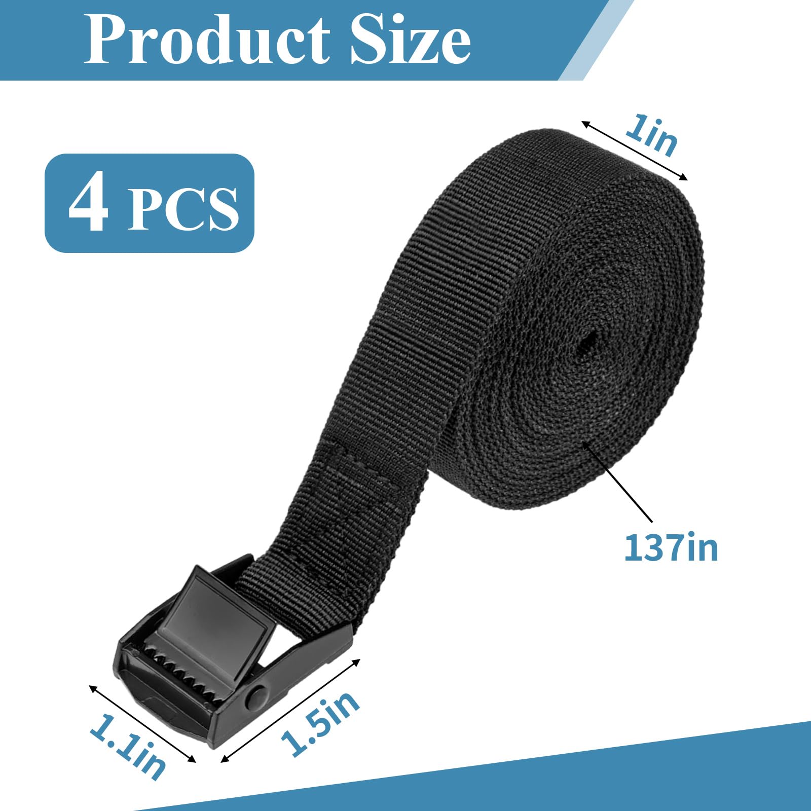 PEASUG Tie Down Straps - 4 Pack -2