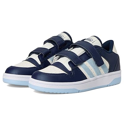 adidas Kids Break Start Elastic Lace Basketball Shoes (Little Kid) Kids Shoes Collegiate Navy/Clear Sky/White