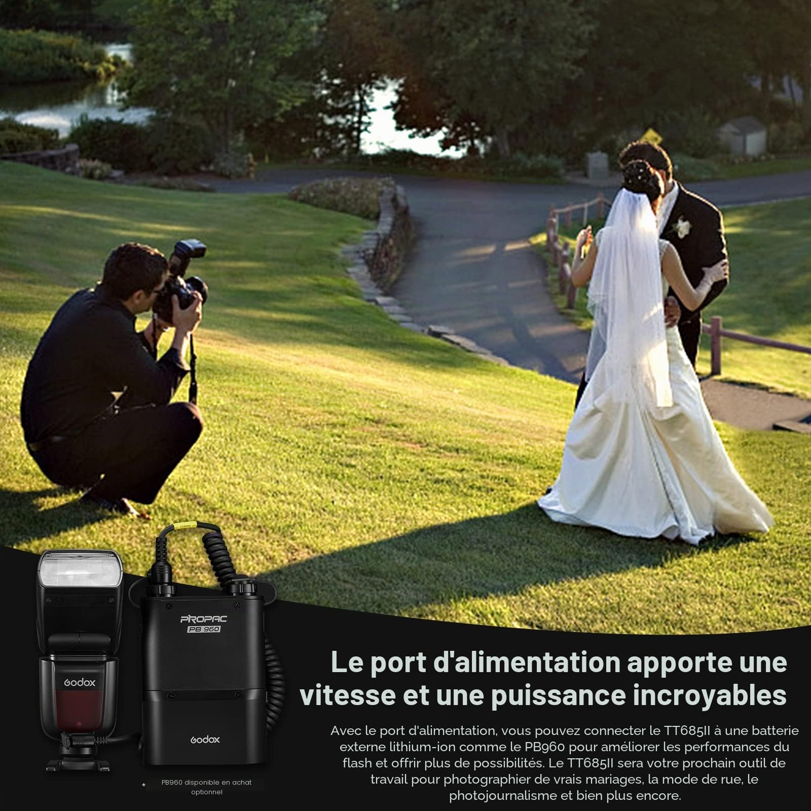 Godox TT685II TT685II-C Flash pour Appareil Photo Canon, 2.4G TTL Canon Speedlite HSS 1/8000S, 0.1 à 2.6 s Temps de Recyclage, Environ 330 Flashes à Pleine Puissance, Externe Flash pour Photographie