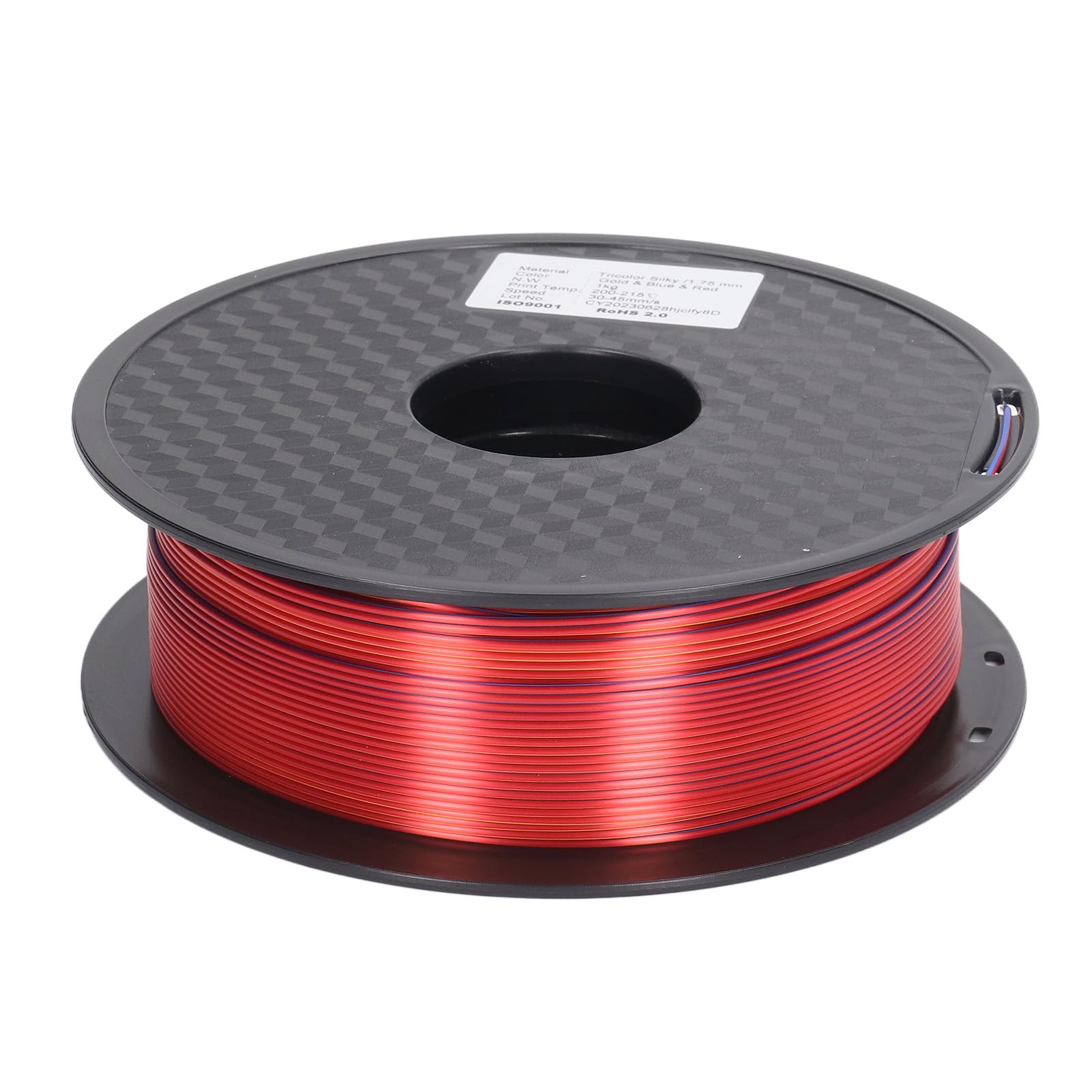 Filamento de impresora 3D, consumible de impresión PLA suave, cuidadosamente enrollado, Multicolor, dorado, azul, rojo, filamento de seda para modelado y manualidades