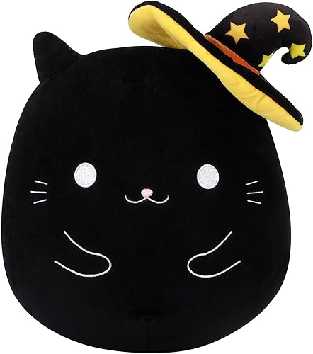 Miniatura 1 de Almohada suave de peluche de gato negro para Halloween, regalo de cumpleaños para niñas y niños de 9.0 pulgadas