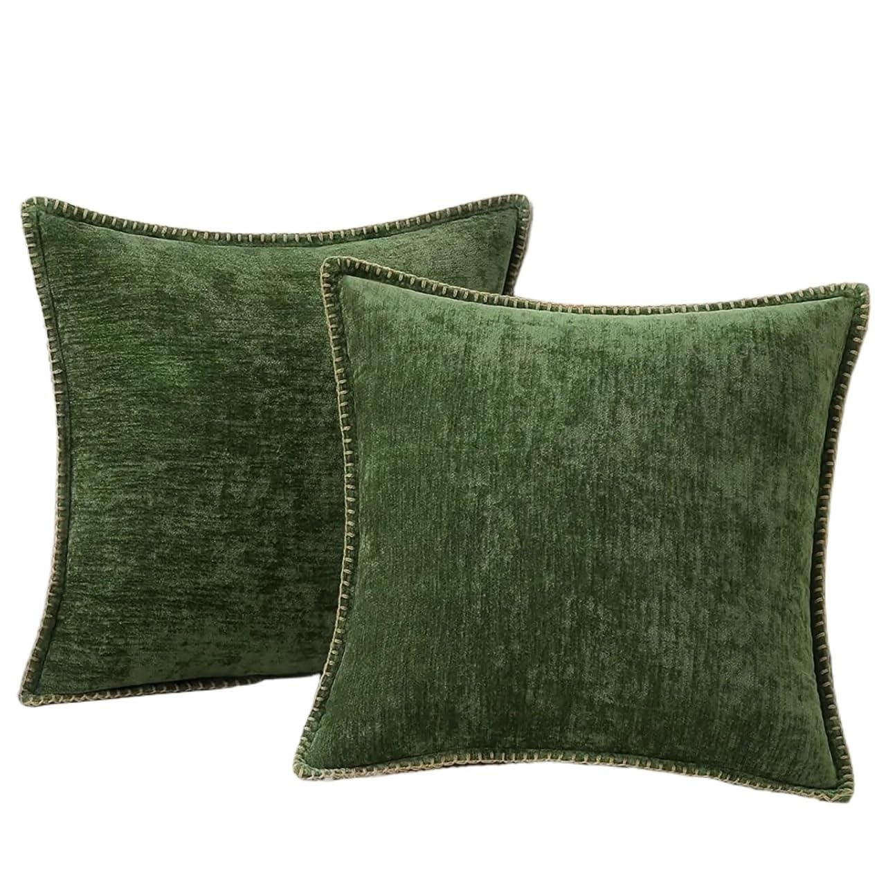 XPJYUA Chenille Pillow Covers Chenille Cushion Cover 45x45 Pillow 40x40cm Sofa Decorative Throw Case Soft For Living Room Decor﻿(Beige,12x20inch(30x50cm))