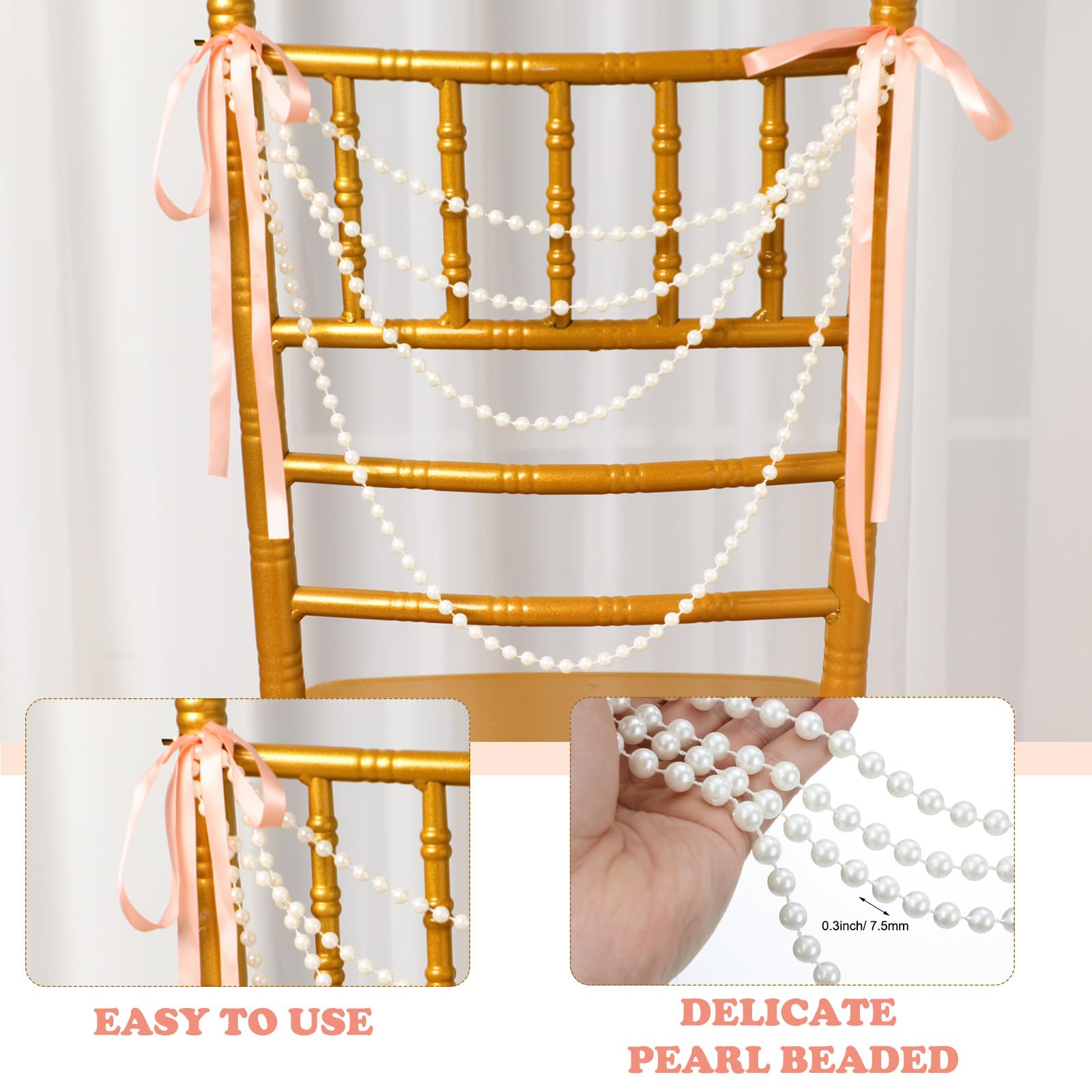 Champagne Pearl Bow Champagne Pearl Beaded Bow Bracelet (Sale) – Beaded Blondes main image 2