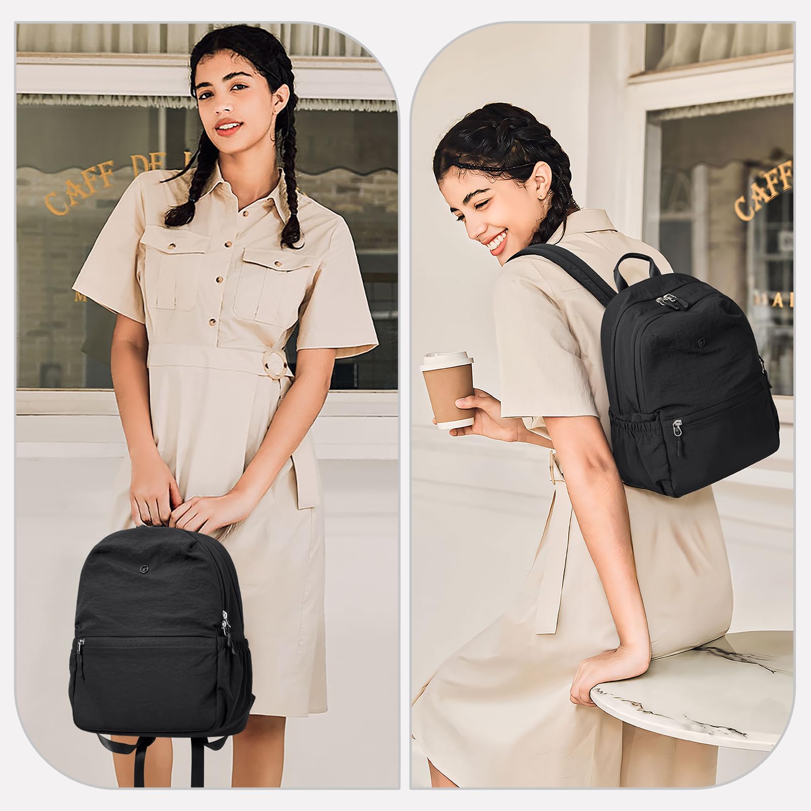 GOLF SUPAGS Mini Mochila para Mujer Bolsa de Viaje Informal Ligero Bolso de Hombro Moda Mochila de Día para Viaje Universidad Trabajo