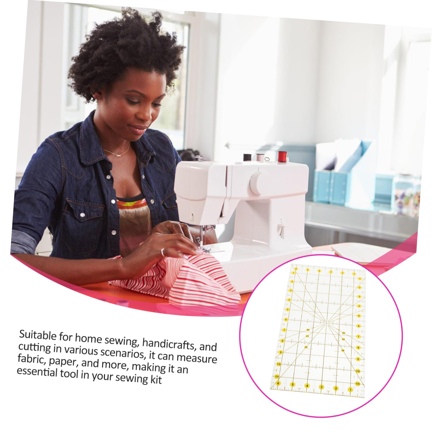 Durchsichtiges Pvc Patchwork Lineal zum Nähen und Zuschneiden