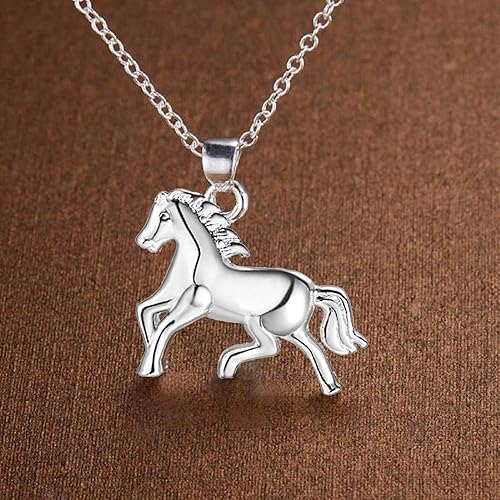 Miniatura 5 de Collar de caballo para niñas, delicado dije de caballo, collar con dije de caballo del país occidental, lindos caballos, juego de joyas, regalos