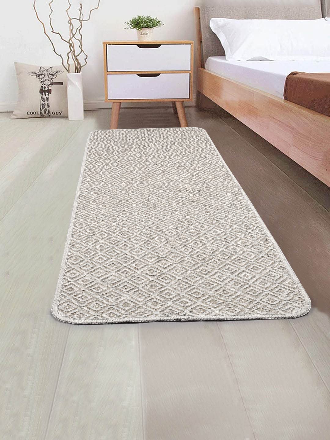 saral home easy living Saral Home Soft Jute Cotton Durable & Washable Multipurpose Bedside Runner for Home/Kitchen/Living Area/Lobby/Office Entrance with Anti Skid Backing (Beige, 40 Cm X 120 Cm)-picture-11