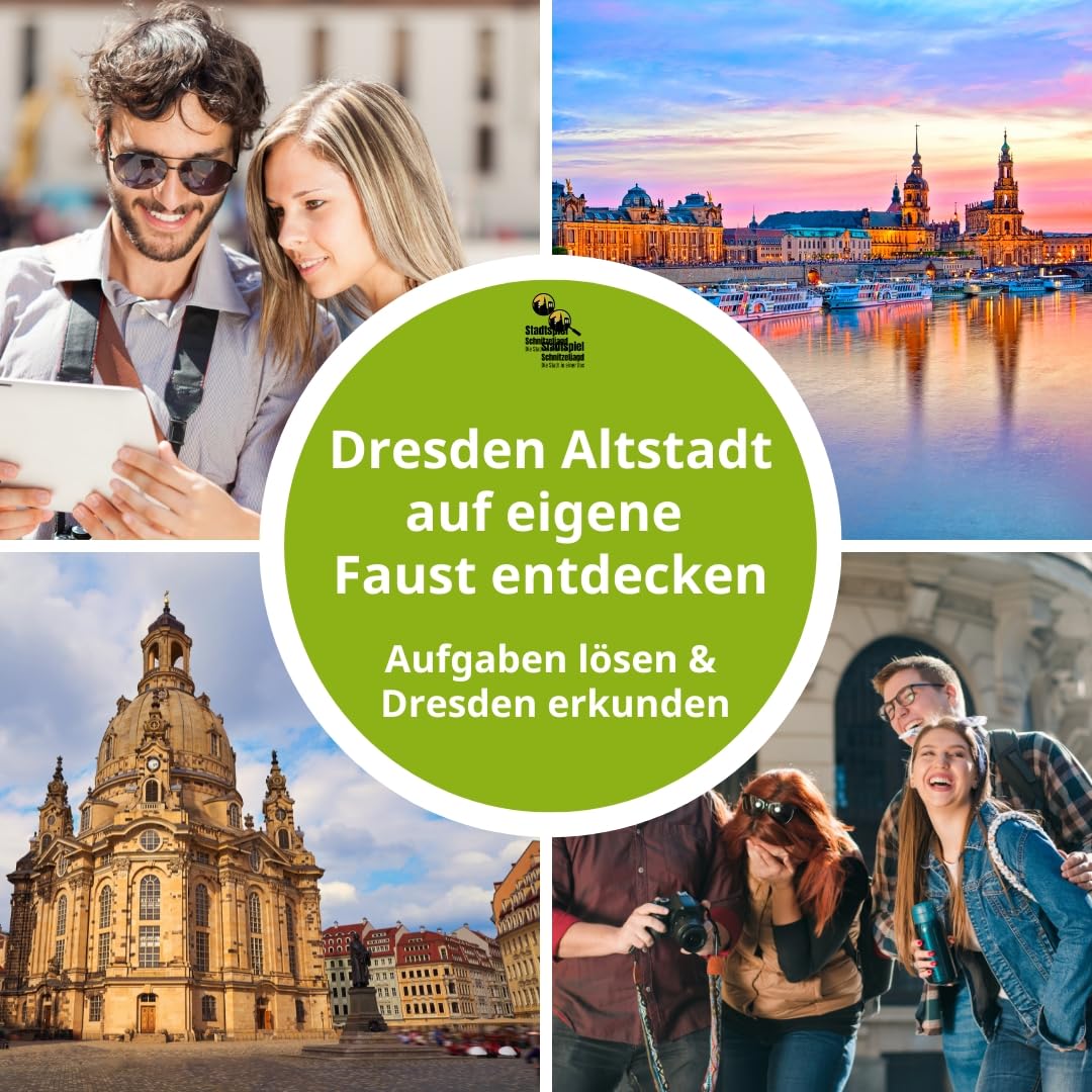 Stadtspiel Schnitzeljagd Dresden Altstadt - Entdeckertour | Stadtrallye durch die Dresdner Altstadt – Erlebnisgeschenk für Touristen & Einheimische, Teamevents