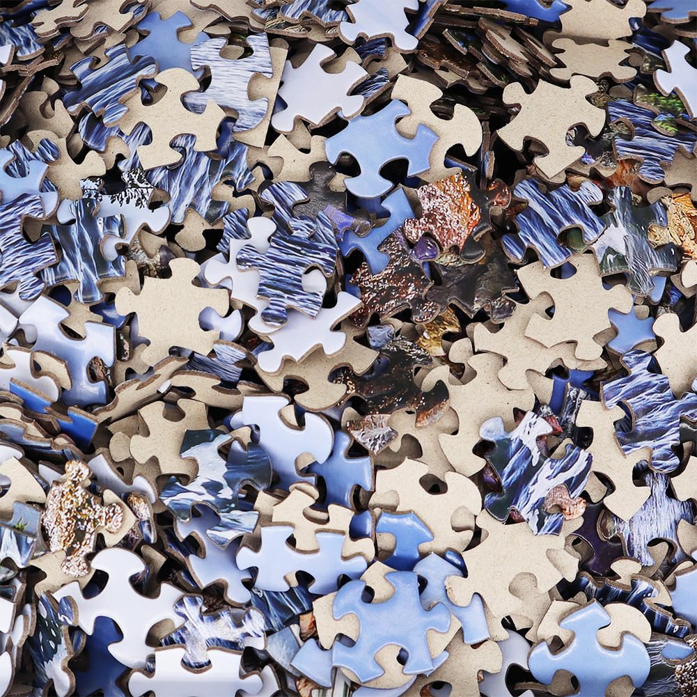 BEDUKE Jigsaw Puzzles for Adults 1000 Pieces Banff National Park Canada Rocky Mountain 1000 Piece Puzzle Thick Sturdy Cardboard Precise Interlocking Age 14+ Family Game — view 6