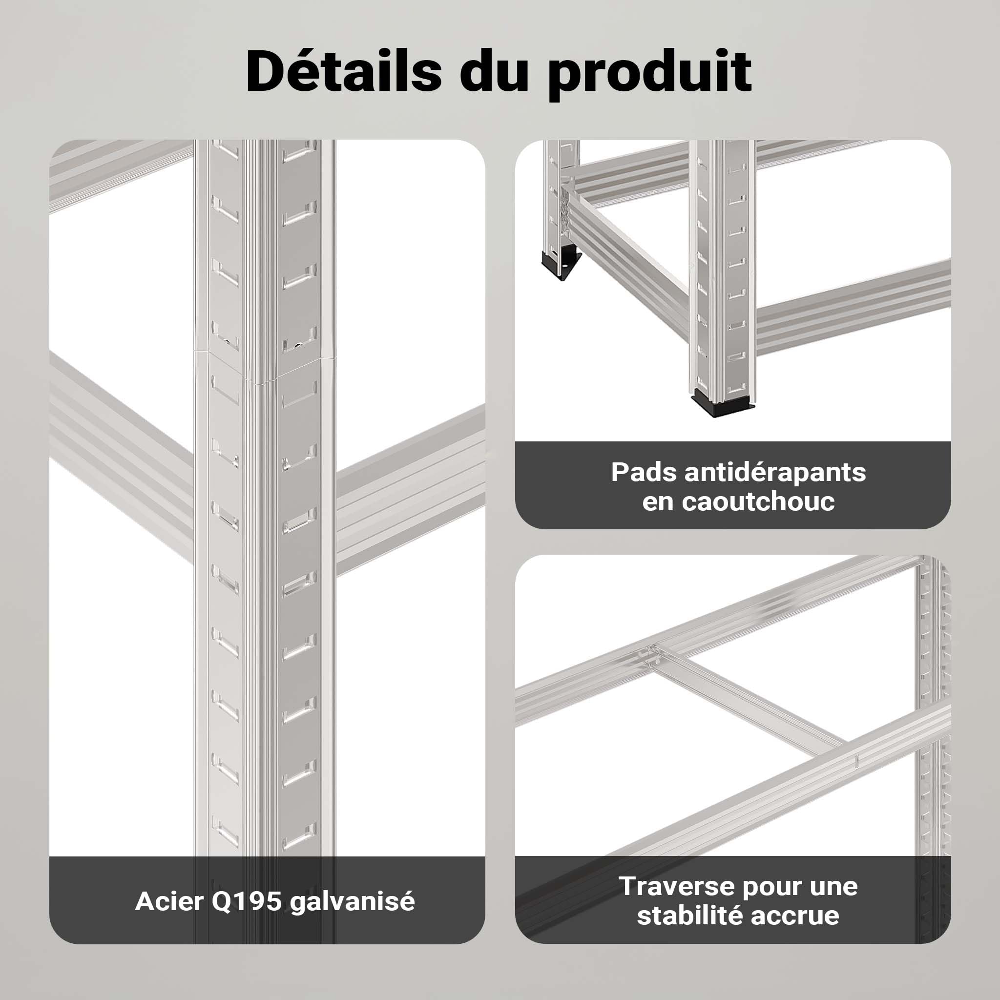 WilTec Rayonnage pour pneus 795 kg Rack à pneus 180x120x40cm Etagère d’Atelier Charge Lourde Stockage