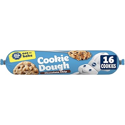 Pillsbury Ready to Bake Refrigerated Cookie Dough, Chocolate Chip, Makes About 16 Cookies, 16.5 oz