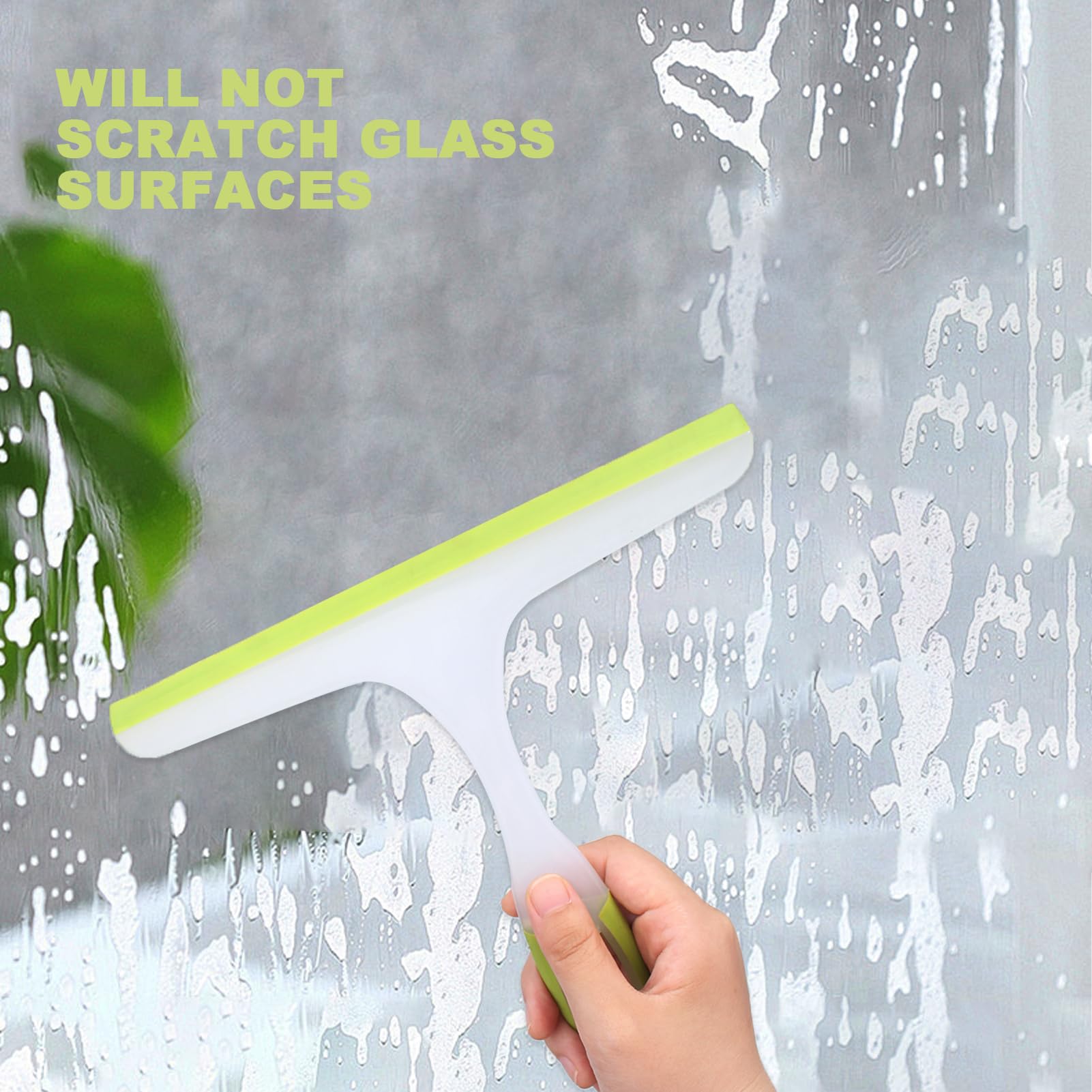 Raschietto Per Vetri E Pavimenti - Spatola Multiuso Per Doccia, Specchi E Finestre, Verde 24x21 Cm - Foto 8