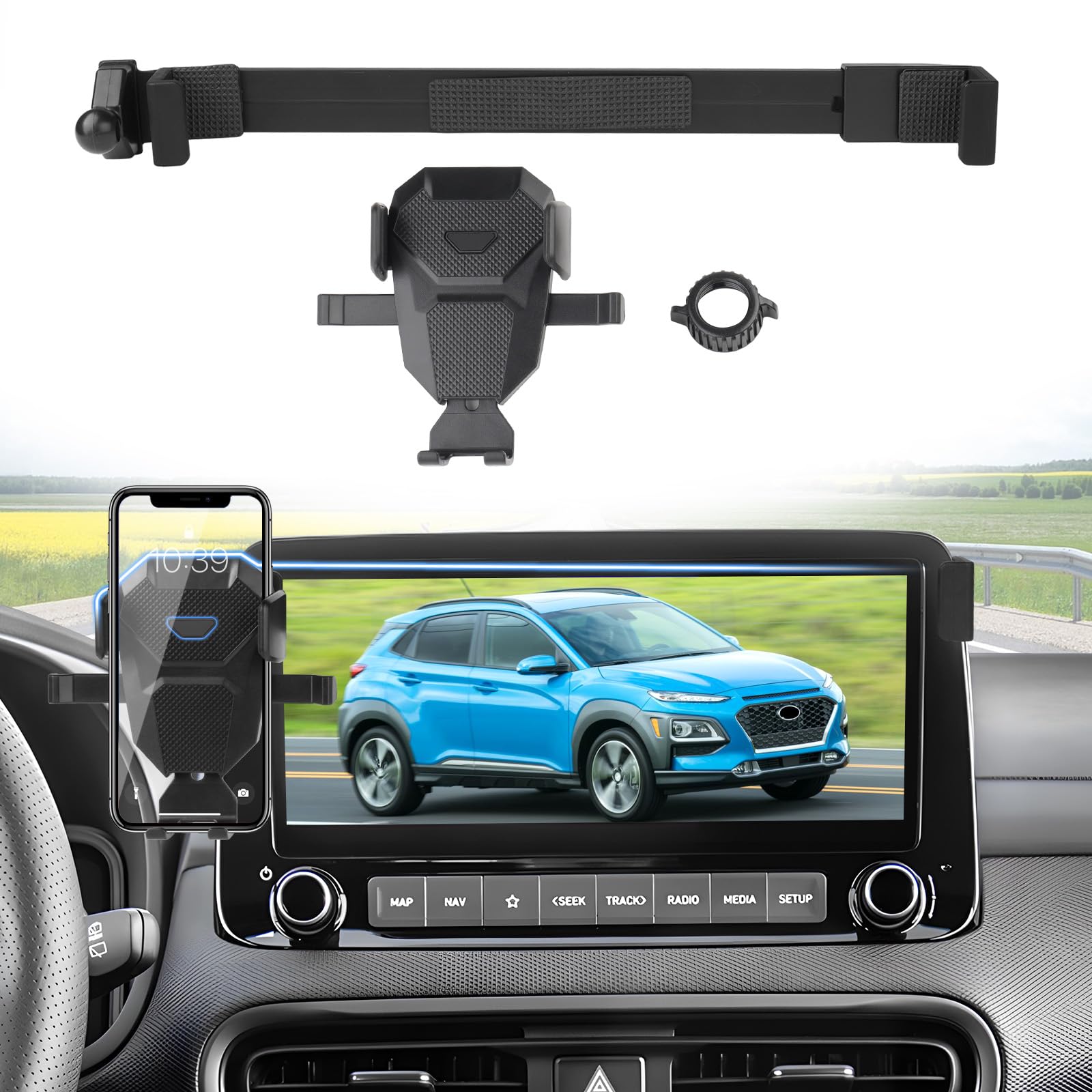 Sunsdrew Car Phone Holder for Hyundai Kona 2018–2023 10.25" Screen