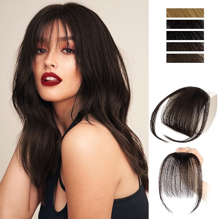 Buy MORICA Clip in Bangs for Women 100 Human Hair Extensions Wispy