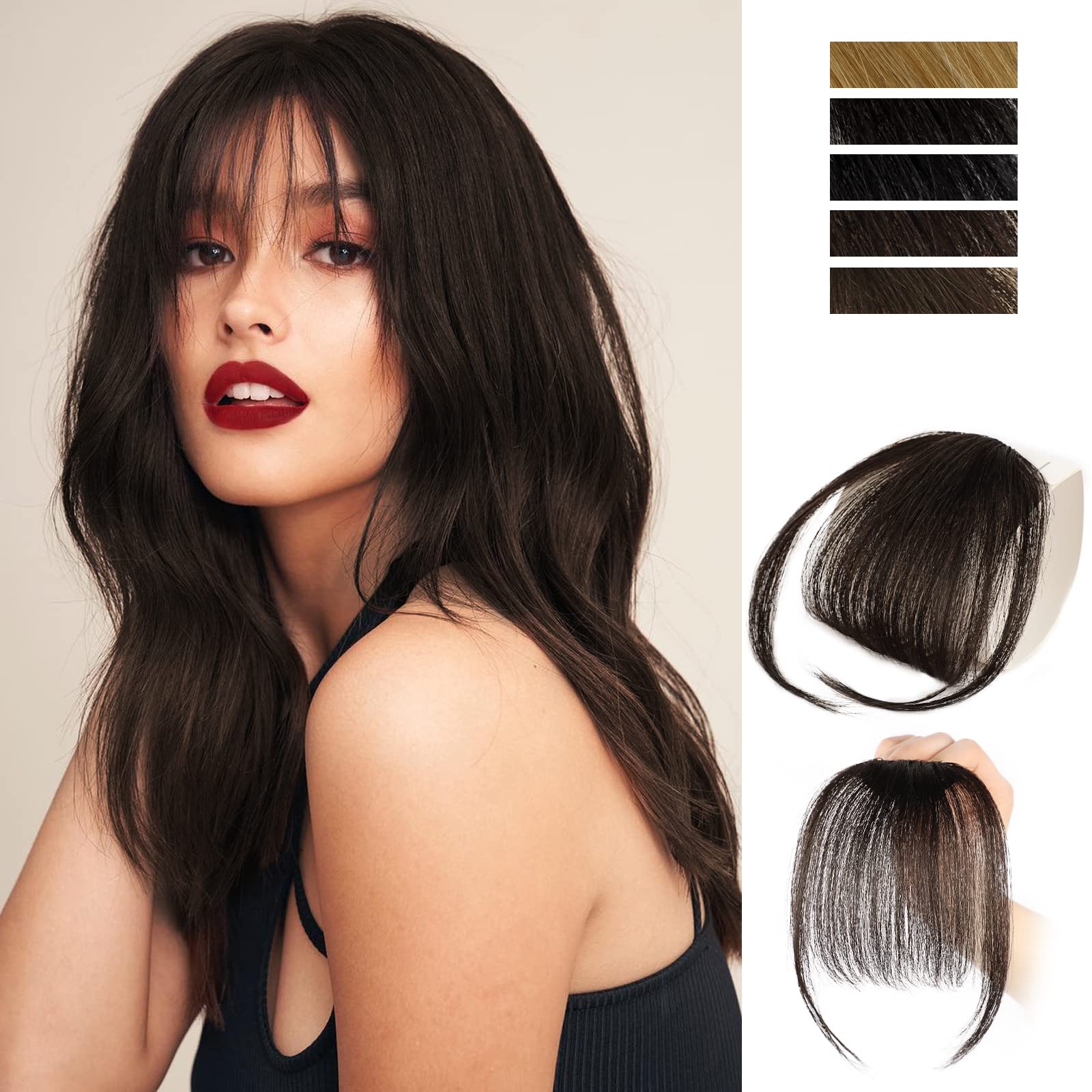 Buy MORICA Clip in Bangs for Women 100 Human Hair Extensions Wi Bangs