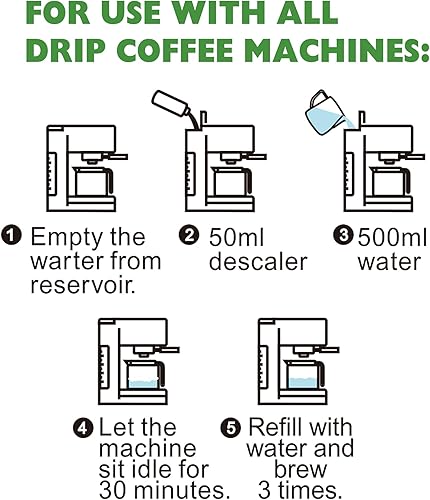 Miniatura 6 de Descalcificadora de cafetera, descalcificadora de café y café expreso, solución universal para cafeteras domésticas y comerciales