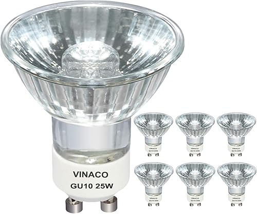 Vinaco NP5 GU10 - Calentador de velas de 120 V 25 W, paquete de 6 gu10+c 120 V 25 W de repuesto para quemador de cera, bombilla de quemador de