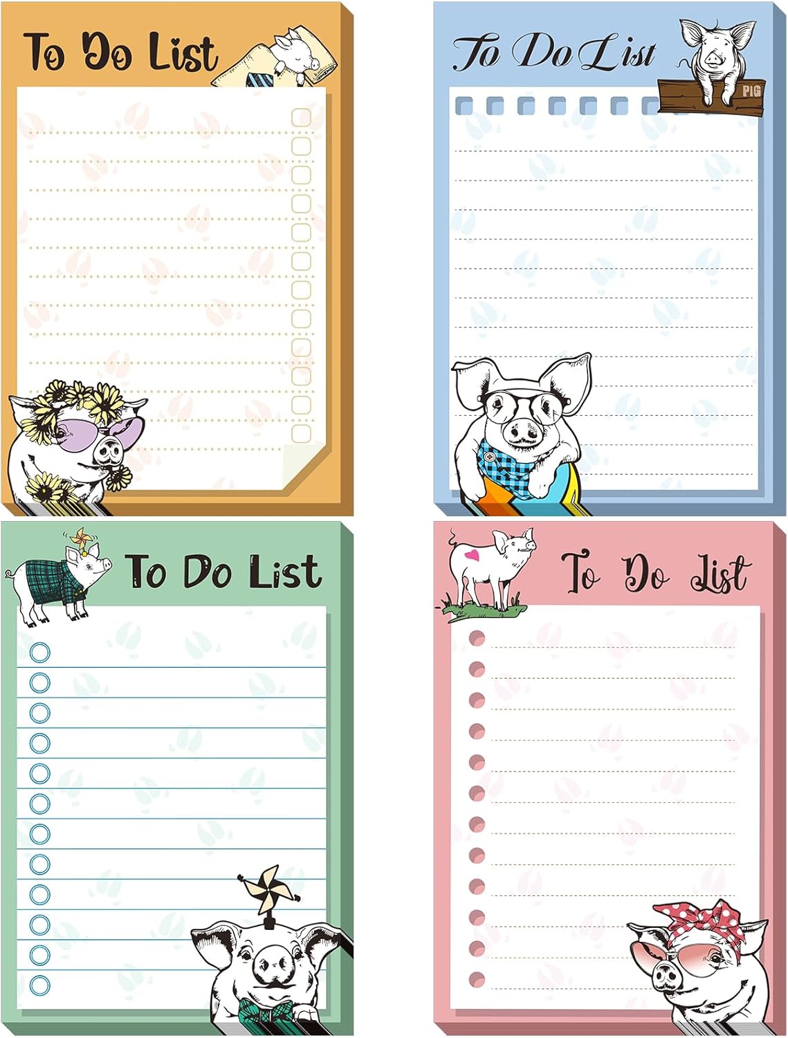 Amazon.com : 4 Pads Pig Sticky Notes 4
