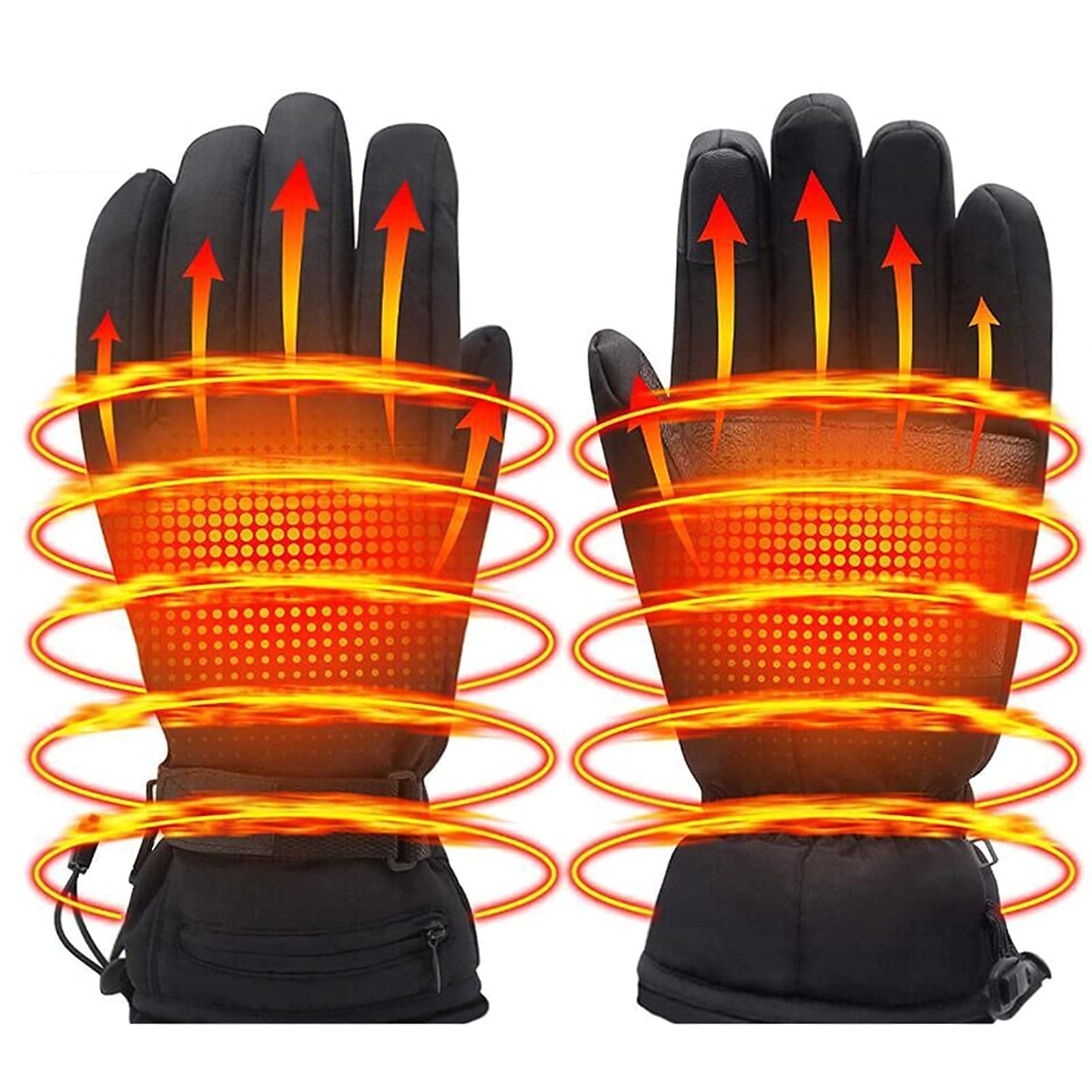 SBTXHJWCGLD Guantes térmicos para Mujeres, Hombres, Guantes térmicos eléctricos, Recargables por USB, Impermeables, para Invierno, térmicos, cálidos, con Pilas, Calentador de Manos, manopla pa