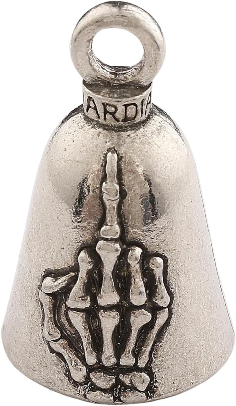Good Luck Bell w/Keyring & Black Velvet Bag | Motorcycle Bell | Lead-Free Pewter | Made in USA