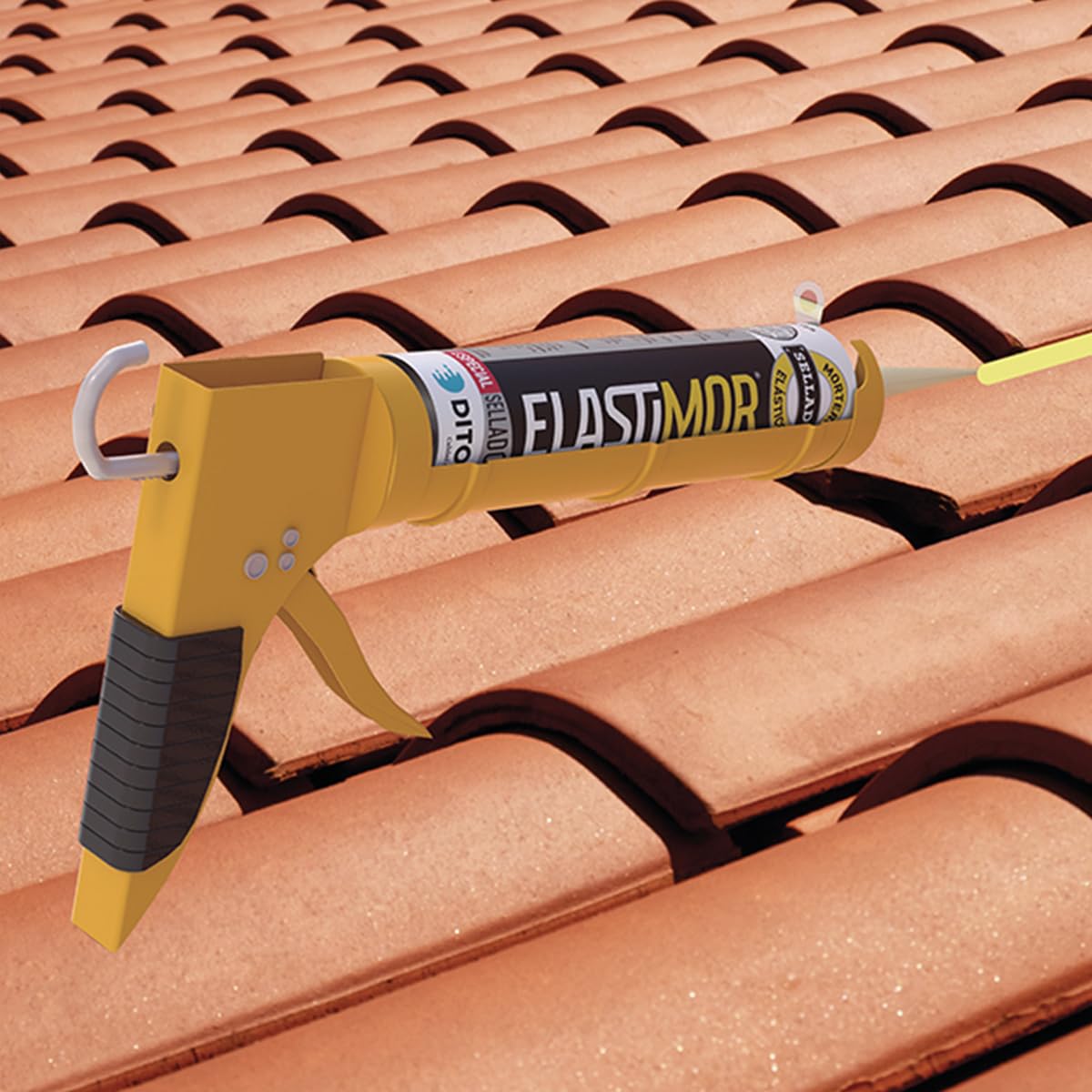 ELASTIMOR Mortero Sellador, Cemento Express, Impermeable, para encintados, llagueados, sellados, rejunteados, reparaciones, Cubo 6 Kg