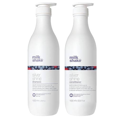 Milk_Shake Paquete de champú Silver Shine de 33.8 fl oz y acondicionador de 33.8 fl oz