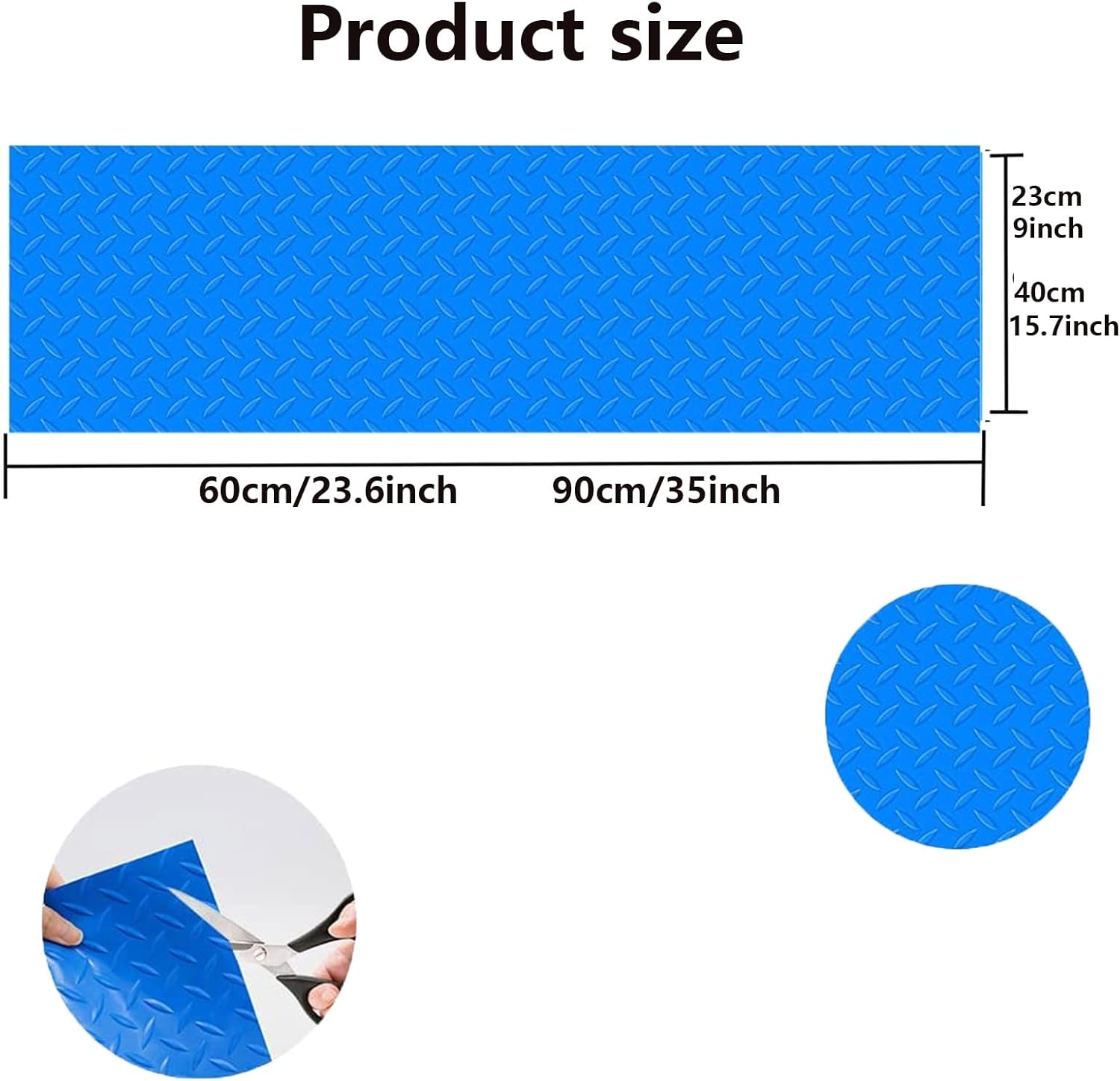 Pool Ladder Mat, Large Swimming Pool Step Mat, with Non-Slip, Protective Ladder Pad, for Above Ground Pools Liner and Stairs(2pcs)(35''x15.7'')