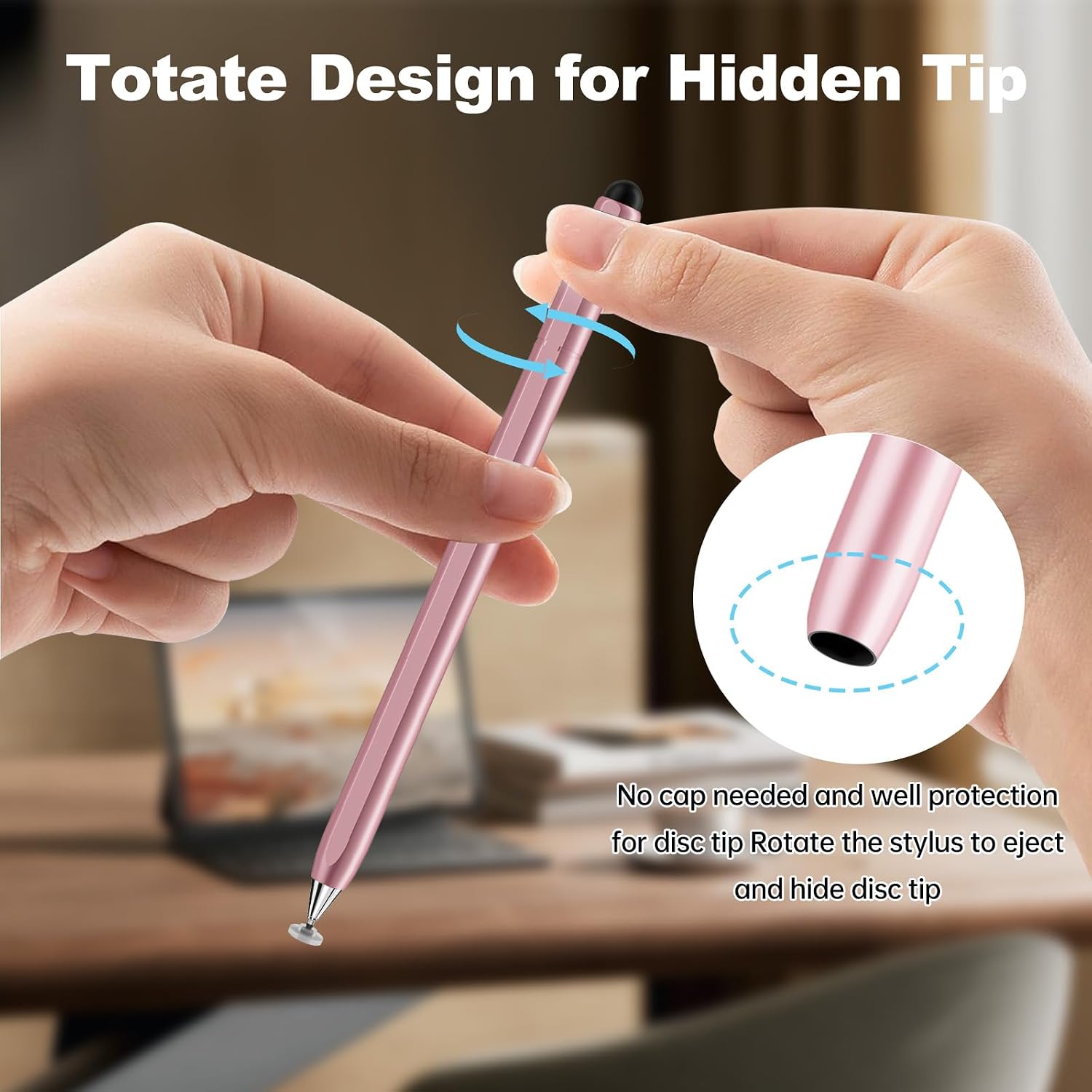 Stylus Pen for Touchscreen, 2-in-1 Magnetic Body & Rotate Stylists Pens image 2