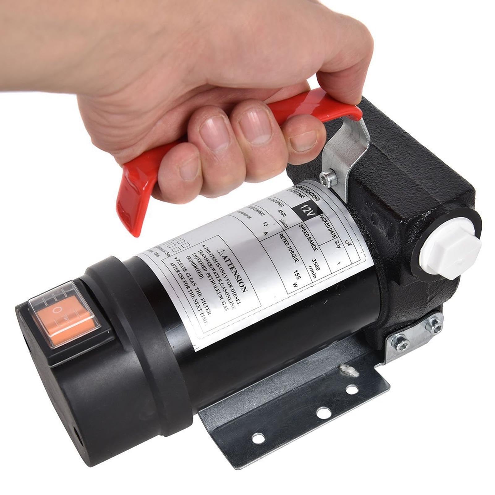 CHICIRIS Bomba de Transferencia de, Bomba de Transferencia de Eléctrica de 12 V, Extractor de Aceite Autocebante de 45 L y 1 Min con Interruptor y Válvula de Derivación para Vehículos