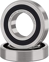 XiKe 2 Pcs R24-2RS Double Rubber Seal Bearings 1-1/2" x 2-5/8" x 9/16", Pre-Lubricated and Stable Performance and Cost Effective, Deep Groove Ball Bearings.