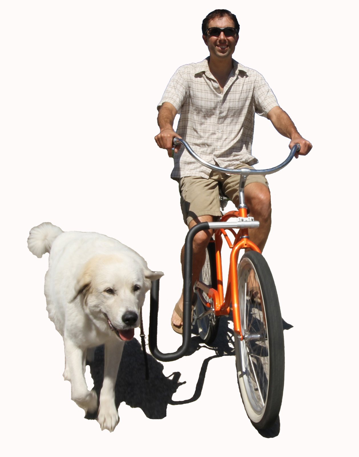 MBB Dog Runner, A Safer Way to Ride a Bike with Your Dog, Low Attachment Point, Quick Release Bars, bar Blocks Dog from Running into Wheels