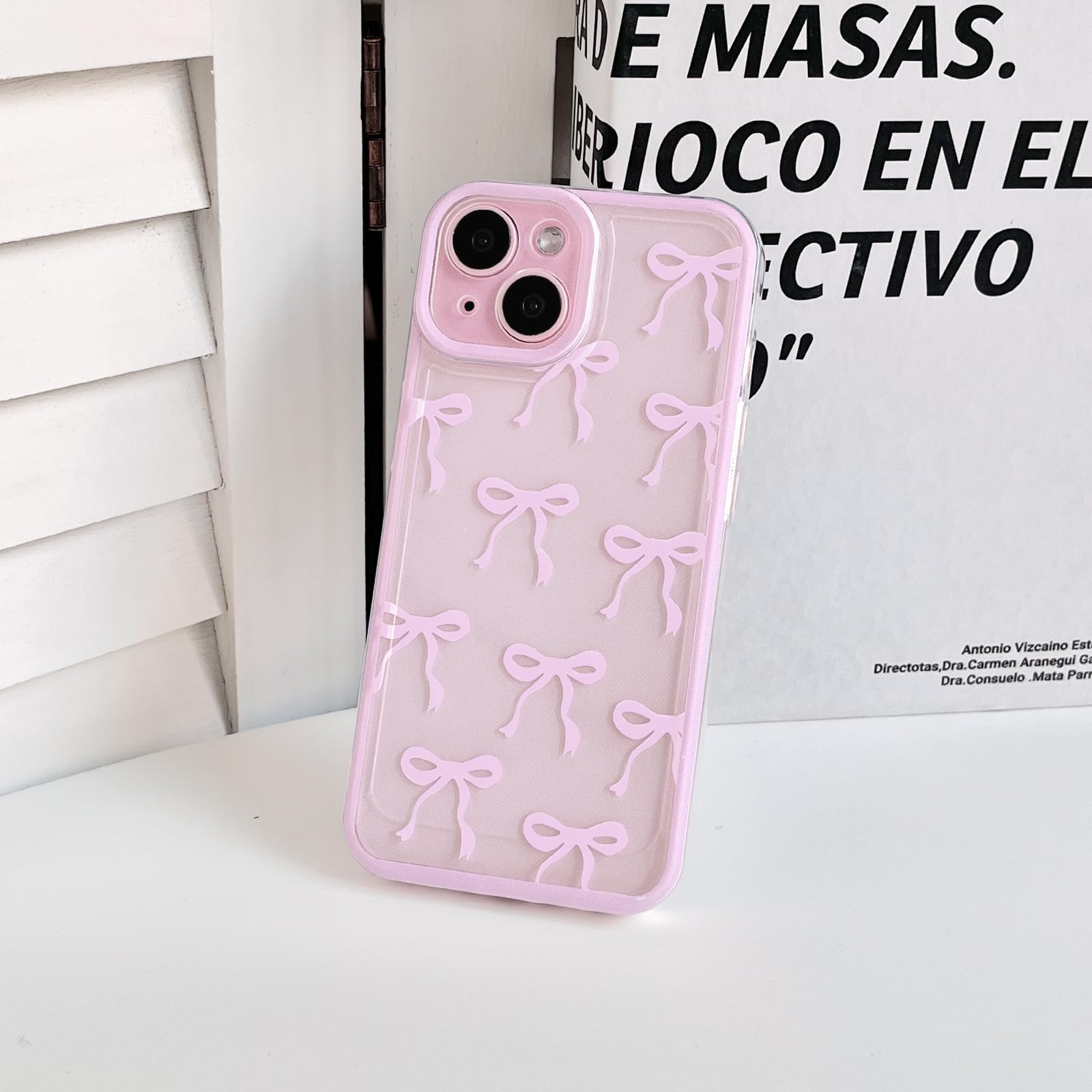 NITITOP Cover per iPhone 13 Mini Trasparente Carina con Fiocco