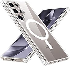 Magnetic Cover for Samsung Galaxy S24 Ultra, Compatible with MagSafe, Shockproof Slim Durable TPU Bumper Protective Case for Samsung Galaxy S24 Ultra, Transparent