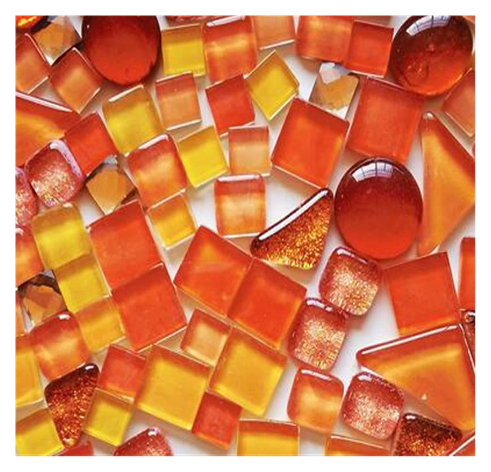 Piastrelle di mosaico, 250g/pack Crystal Glass Mosaic Tile Irregular Shape DIY Hobbies for Kids Glitter Shiny Mixed Mosaic Stone Handmade Art Materials(B)
