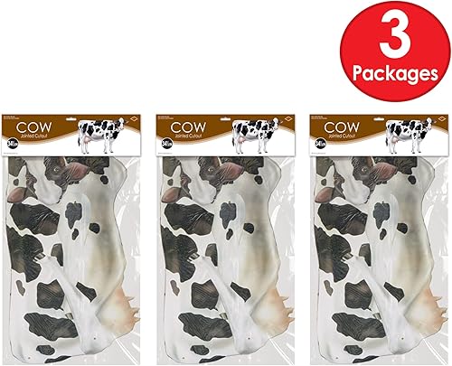 Miniatura 5 de Beistle Juego de 3 fondos articulados para fotos de vaca, decoración de pared occidental de 35 pulgadas, recortes de fiesta de granjero Holstein